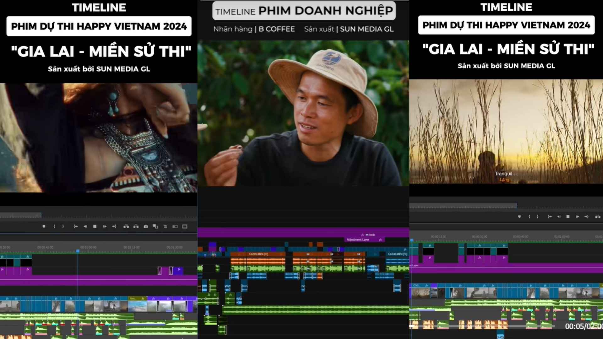 Timeline trong phần mềm dựng phim
