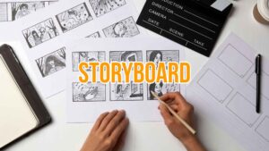 Storyboard quảng cáo phác thảo cảnh quay