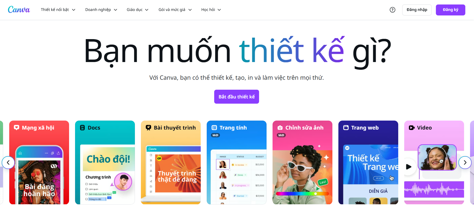 dùng Canva tạo thumbnail